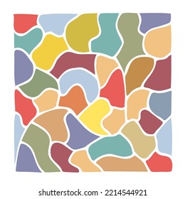 Сolorful and different shaped elements in doodle style as background, texture, pattern. Freehand drawing. Doodle. Hand Drawn. Trendy colors.	