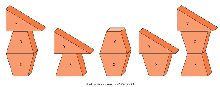 objetos 3d irregulares de diferentes formas