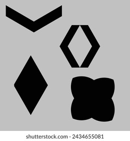 Different shapes for comercial use like hexagon and differnet elements