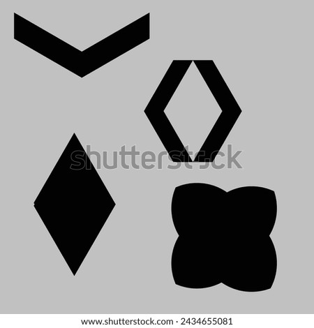 Different shapes for comercial use like hexagon and differnet elements