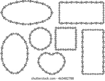 Different Shapes Frame Design Stock Vector (Royalty Free) 463482881 ...