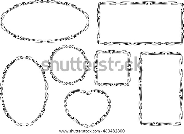 Different Shapes Frame Design Stock Vector (Royalty Free) 463482800