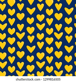 different shapes of hearts vector seamless texture