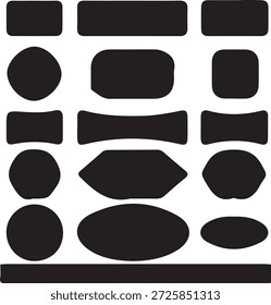 Different shapes image in silhouette