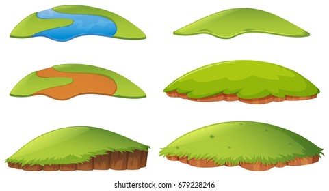 Diferentes formas de ilustración de la isla