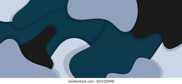 Different shapes overlap template. Modern dark abstract vector texture.