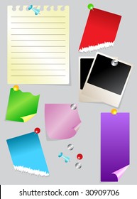 Different Shapes Versions Sticker Notes Stock Vector (Royalty Free ...