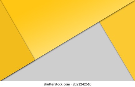 Different shapes of yellow Triangles with shadows