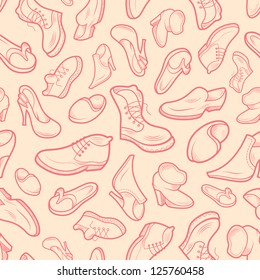 Different shoes seamless pattern