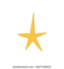 Different shooting stars, heart, circle amd sun with beautiful tails original artwork. Hand drawn star for your design illustration