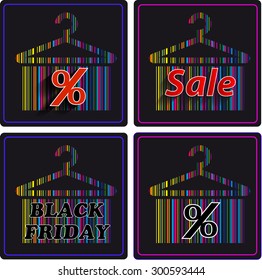 Different shopping codes on hanger