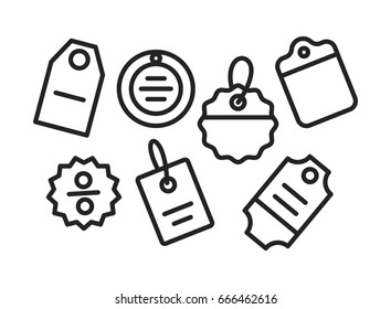 Different shopping tags collection