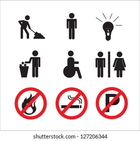 Different silhouettes over white background vector illustration