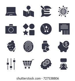 Different simple icons for apps, programs, sites and other. Universal icons set. 