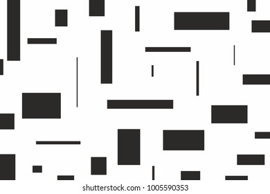 different size black squared pattern. geometric art vectorbackground