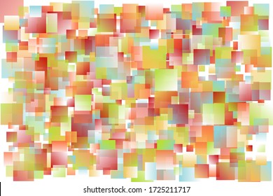 different size multicolored gradient squares for background