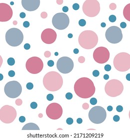 Different sized dots confetti seamless pattern