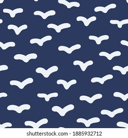 Different sized heart elements seamless pattern. Cute hearts aop.