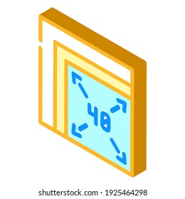 different sizes of napkins isometric icon vector. different sizes of napkins sign. isolated symbol illustration