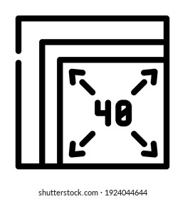 diferentes tamaños del vector de icono de línea de servilletas. signo de diferentes tamaños de servilletas. símbolo de contorno aislado ilustración negra