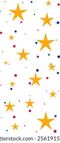 Different sizes of stars and circles can be used in many purposes like decore