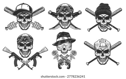 Different skull designs show