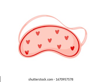 Different sleep mask vector. Sleeping night eye accessory blindfold relax in traveling illustration. Nighty set of face sleepy protection cartoon asleep isolated on white background.