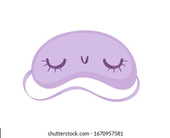 Different sleep mask vector. Sleeping night eye accessory blindfold relax in traveling illustration. Nighty set of face sleepy protection cartoon asleep isolated on white background.