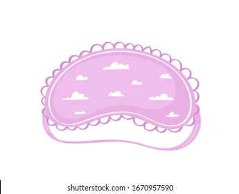 Different sleep mask vector. Sleeping night eye accessory blindfold relax in traveling illustration. Nighty set of face sleepy protection cartoon asleep isolated on white background.