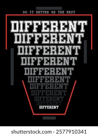 Different slogan  t-shirt print and other uses fashion letter color grunge black background