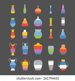 Different slyle of vases set
