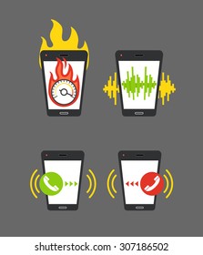 Unterschiedliche Smartphone-Aktivitäten illustrieren. 