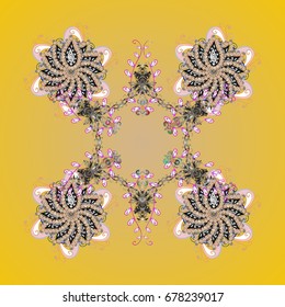 Different snowflake collection vector, winter elements on a colorful background. Vector christmas abstract colorful background with cute snowflake.