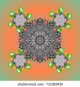 Different snowflake collection vector, winter elements on a background. Vector christmas abstract colorful background with cute snowflake.
