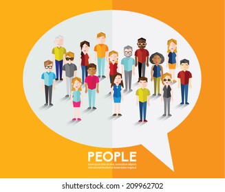 Different Social Groups of People Icon Vector Design