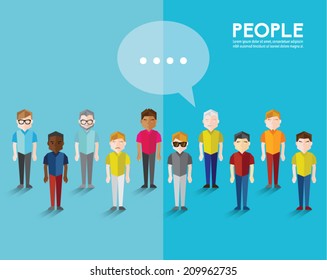 Different Social Groups of People Icon Vector Design