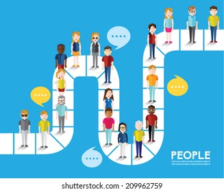 Different Social Groups of People Icon Vector Design