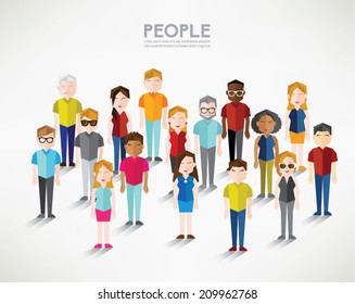 Different Social Groups of People Icon Vector Design