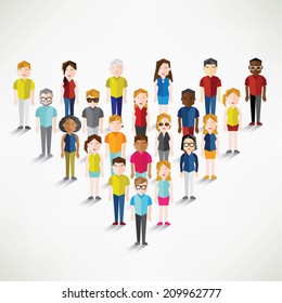 Different Social Groups of People Icon Vector Design