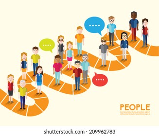 Different Social Groups of People Icon Vector Design