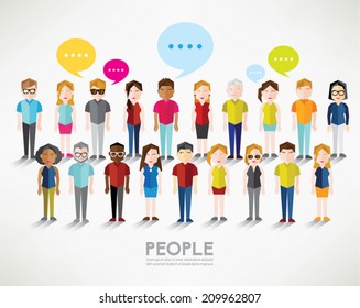 Different Social Groups of People Icon Vector Design