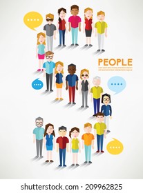 Different Social Groups of People Icon Vector Design