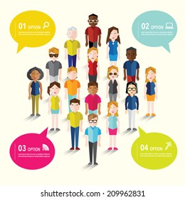 Different Social Groups of People Icon Vector Design