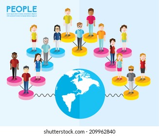 Different Social Groups of People Icon Vector Design