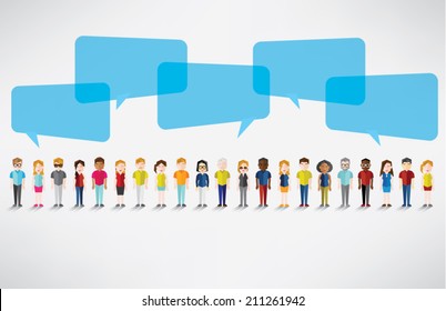 Different Social Groups of People Icon Vector Design