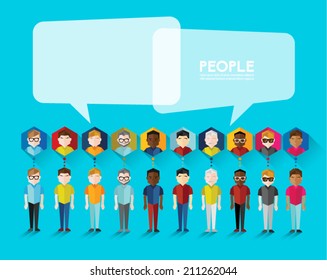 Different Social Groups of People Icon Vector Design