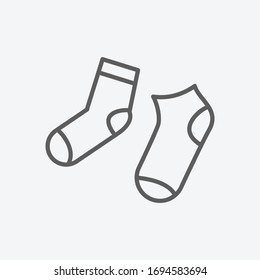 Different socks icon line symbol. Isolated vector illustration of icon sign concept for your web site mobile app logo UI design.