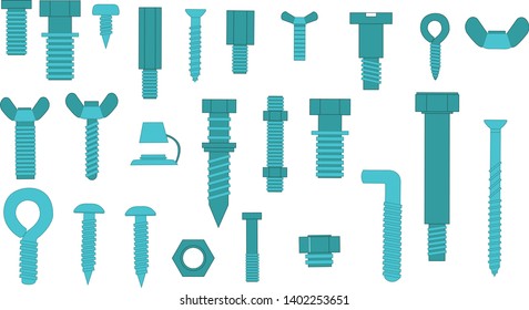 Different sort of screws an bolts