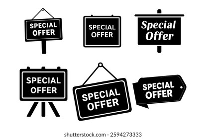 Different , Special offer label icon in flat style, set vector illustration , Special offer vector design template. Banner sale tag. Market special offer discount label
