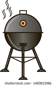 Different special tools for barbecue party. Bbq grill and tools vector illustration.